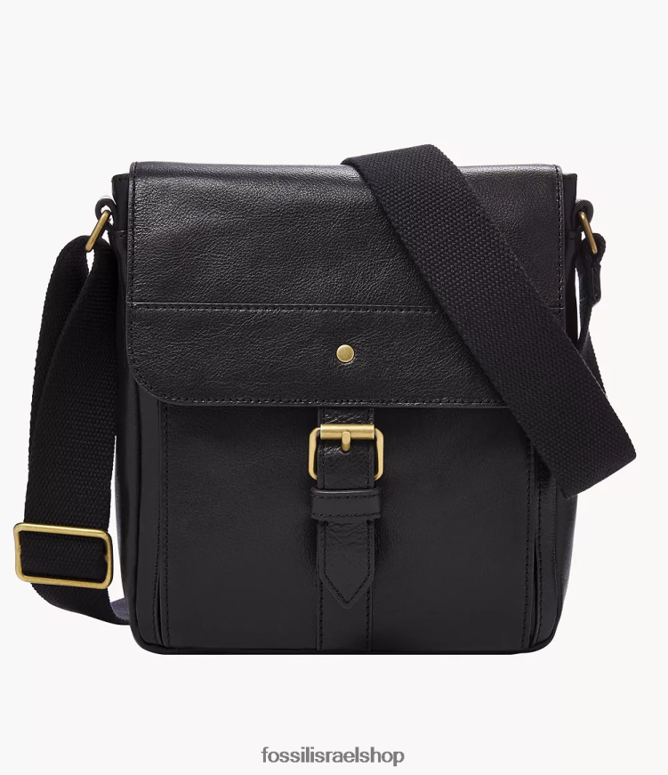 Fossil גברים מייל שליח L8J0B61654 תיק שָׁחוֹר