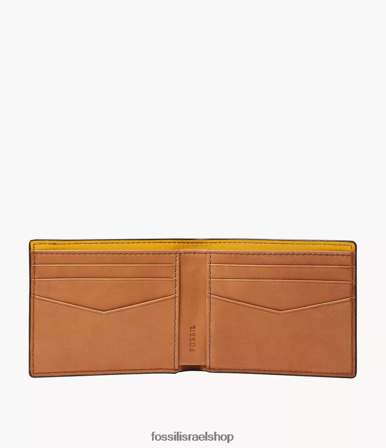 Fossil גברים סטיבן ביפולד L8J0B61682 ארנק צהוב