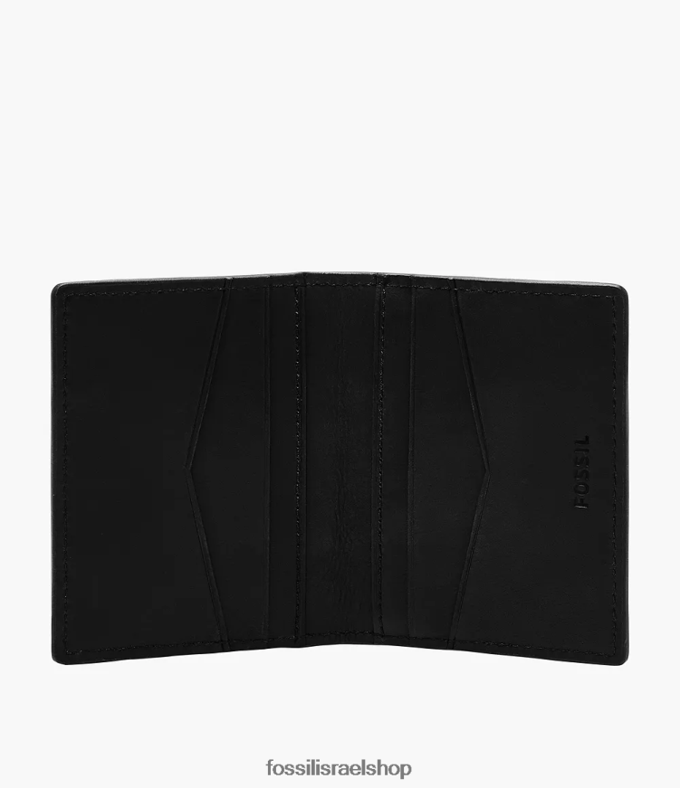 Fossil גברים מארז כרטיס אוורט דופול L8J0B61698 ארנק שָׁחוֹר