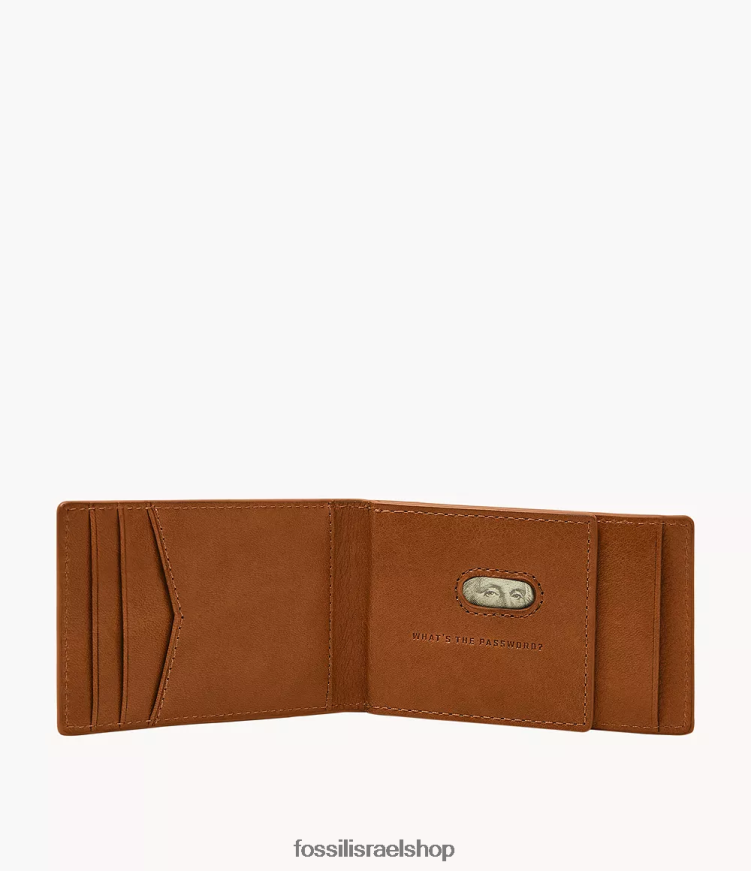 Fossil גברים כיס קדמי של אנדרו L8J0B61703 ארנק אוּכָּף