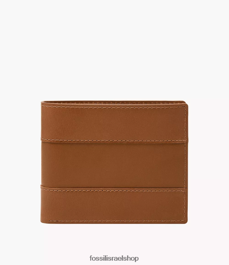 Fossil גברים אוורט כיס מטבעות גדול דו-צדדי L8J0B61707 ארנק אוּכָּף