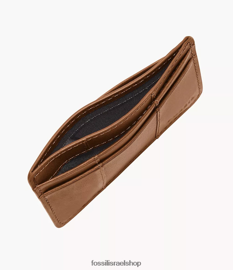 Fossil גברים מארז כרטיס אוורט L8J0B61715 ארנק אוּכָּף