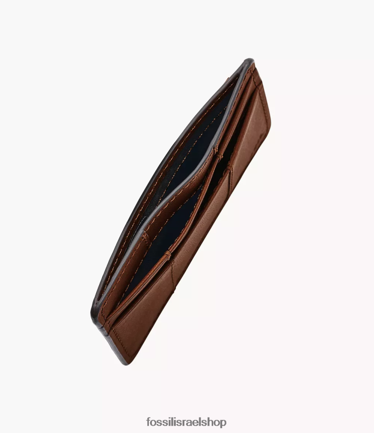 Fossil גברים מארז כרטיס אוורט L8J0B61721 ארנק חום