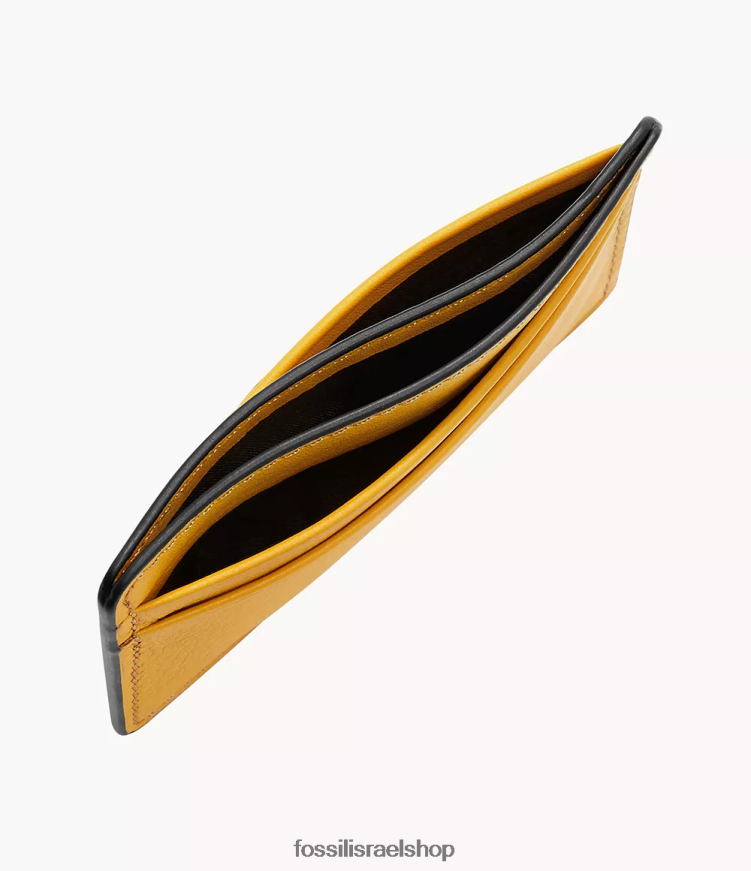 Fossil גברים מארז סטיבן קארד L8J0B61725 ארנק צהוב
