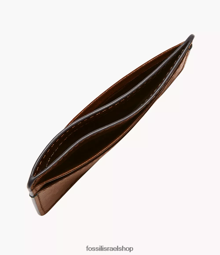 Fossil גברים מארז כרטיס ברונזון L8J0B61733 ארנק חום