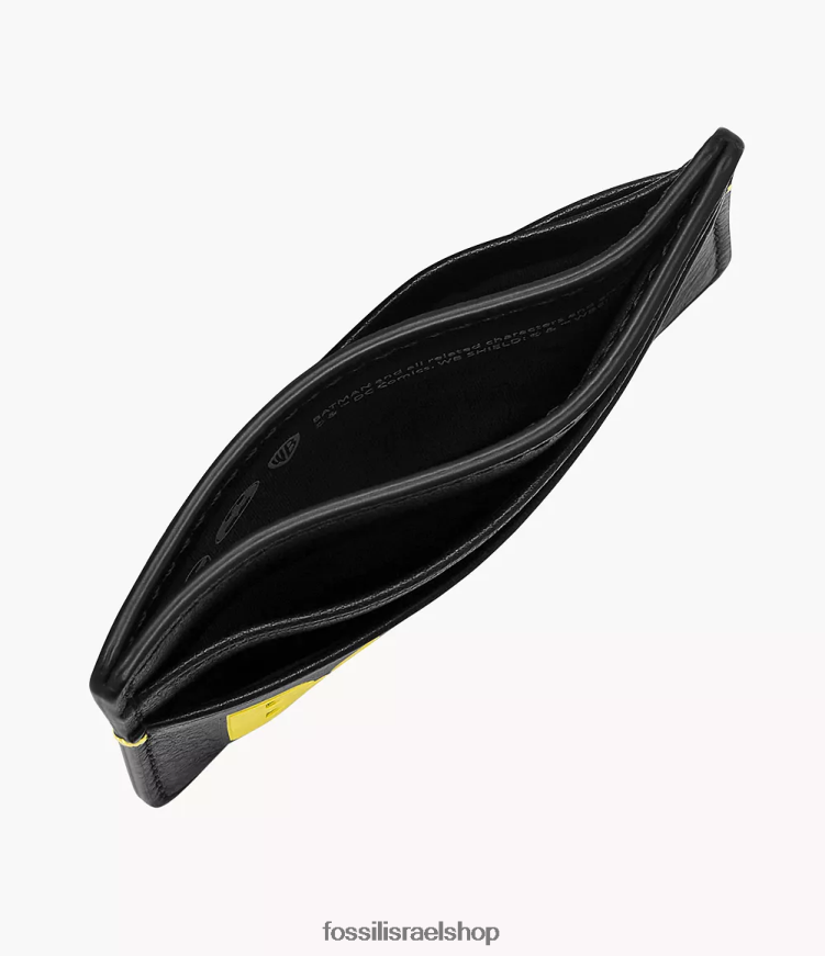 Fossil גברים מארז כרטיס באטמן במהדורה מוגבלת L8J0B61772 ארנק שָׁחוֹר