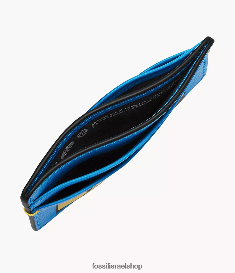 Fossil גברים מארז כרטיס באטמן במהדורה מוגבלת L8J0B61805 ארנק כְּחוֹל