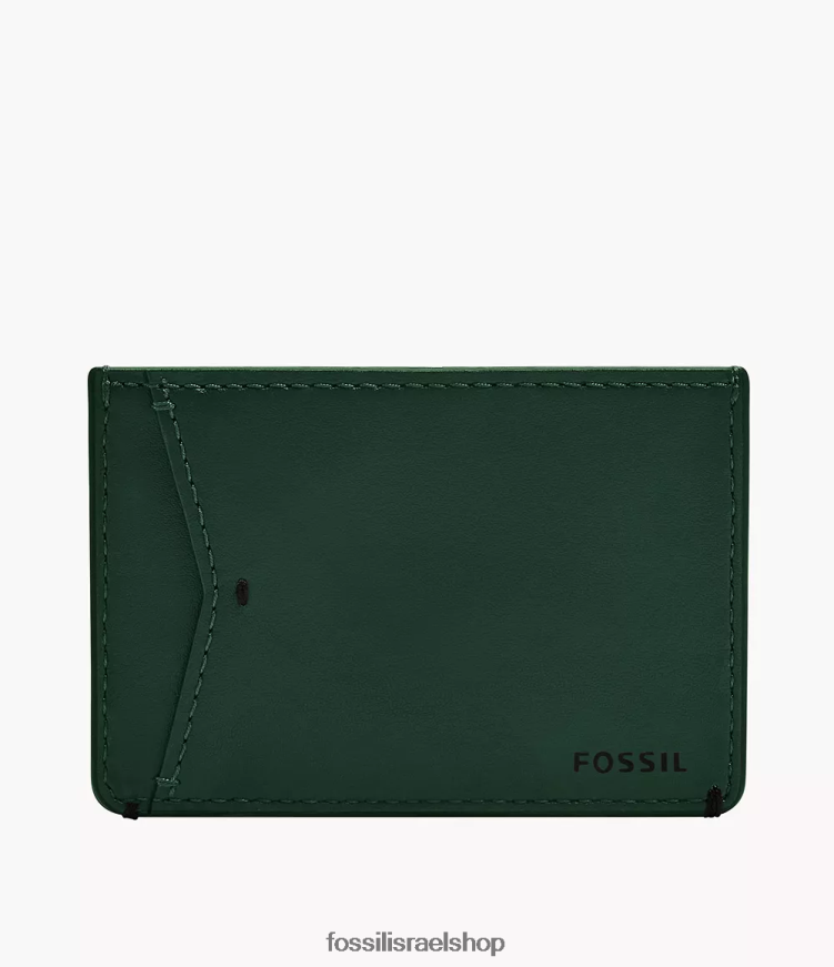 Fossil גברים נרתיק כרטיס ג'ושוע L8J0B61824 ארנק ירוק