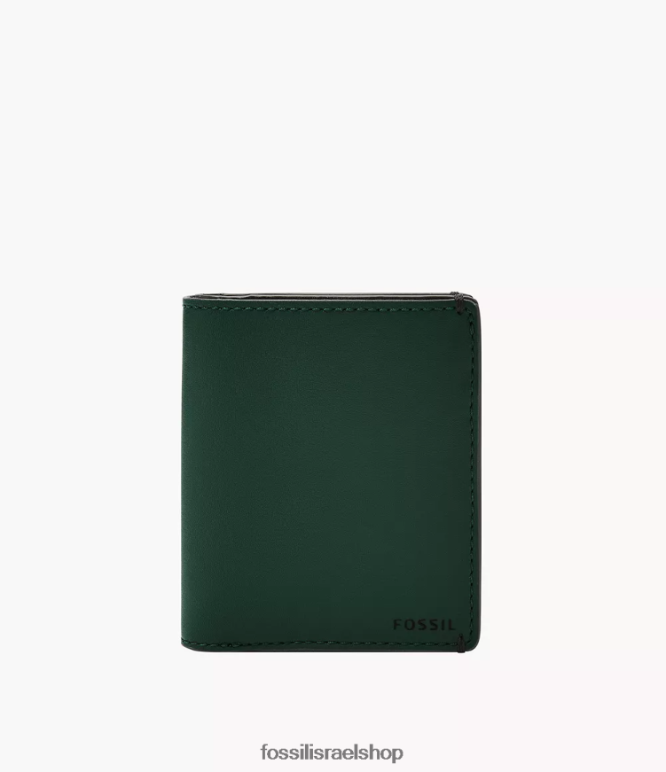 Fossil גברים ג'ושוע כיס קדמי דו-צדדי L8J0B61827 ארנק ירוק