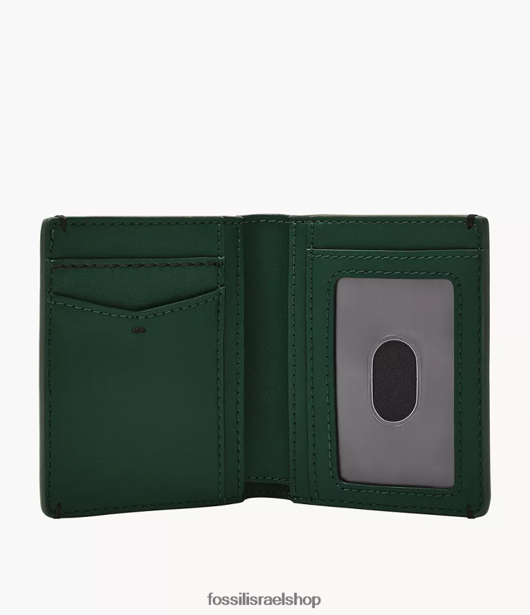 Fossil גברים ג'ושוע כיס קדמי דו-צדדי L8J0B61827 ארנק ירוק