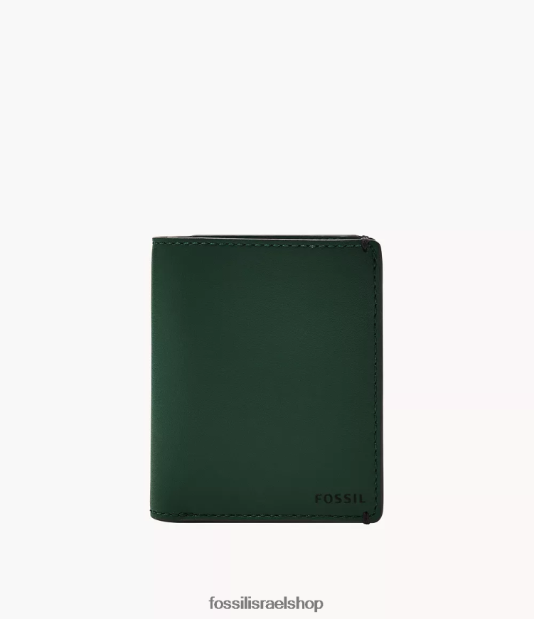 Fossil גברים יהושע כיס מטבע דו-כיס L8J0B61836 ארנק ירוק