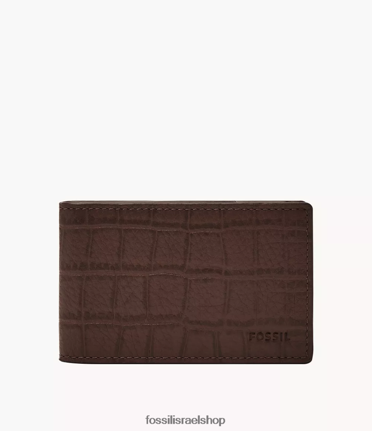 Fossil גברים כיס קדמי של אנדרו L8J0B61837 ארנק חום