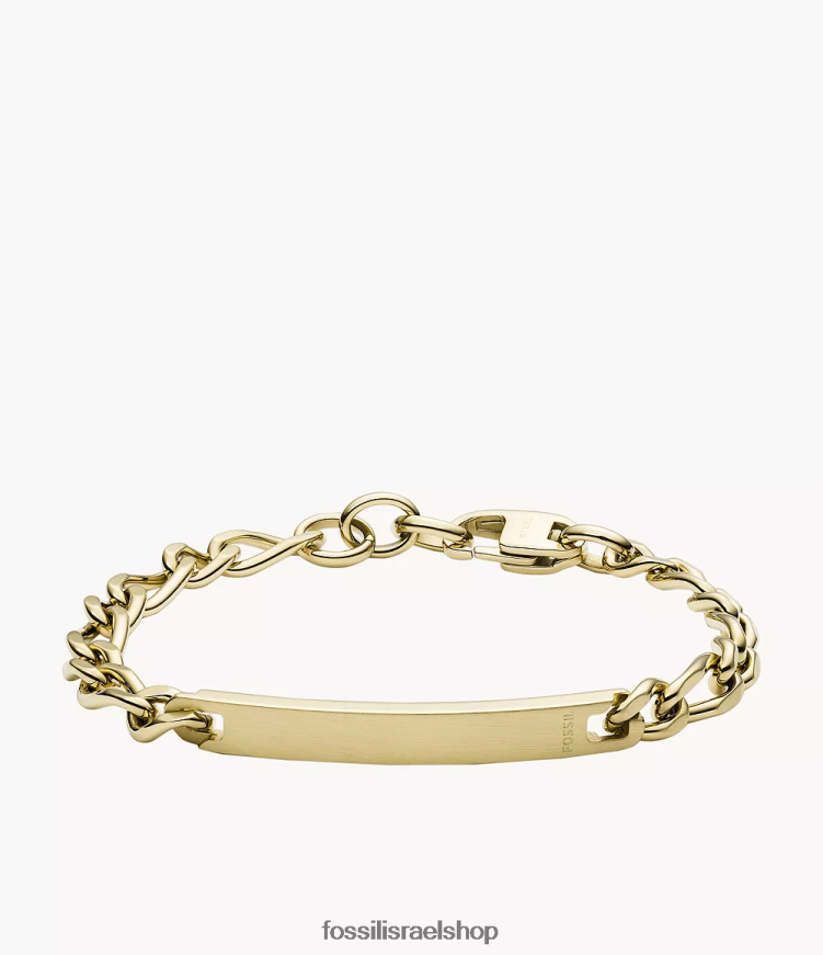 Fossil גברים צמיד לוח פלדה L8J0B61866 תכשיט גוון זהב