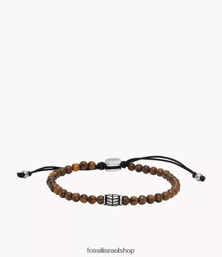 Fossil גברים צמיד חרוזים L8J0B61870 תכשיט עין נמר