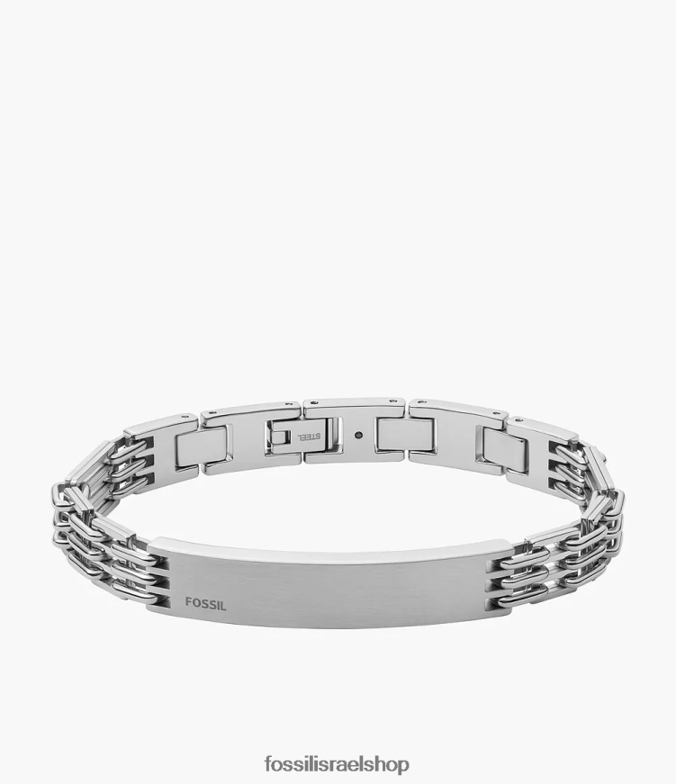 Fossil גברים צמיד שרשרת נירוסטה L8J0B61883 תכשיט בגוון כסף