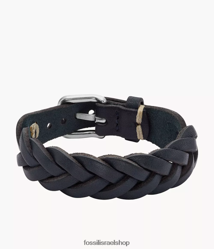 Fossil גברים צמיד רצועת עור חיוניים מעור L8J0B61897 תכשיט חיל הים