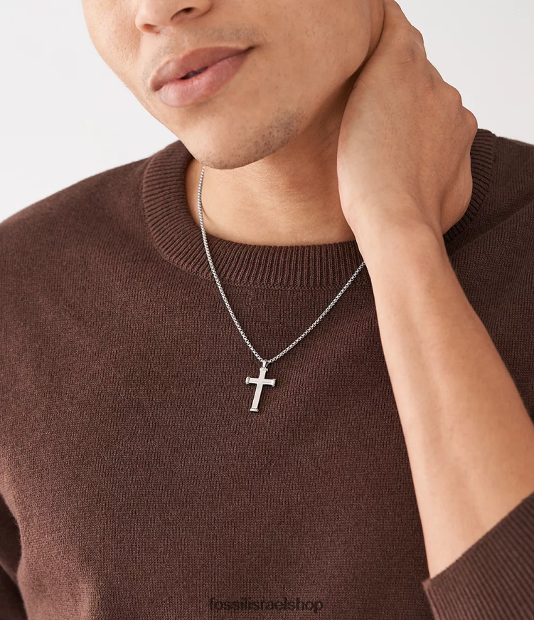 Fossil גברים שרשרת תליון נירוסטה רגעים משמעותיים L8J0B61920 תכשיט בגוון כסף