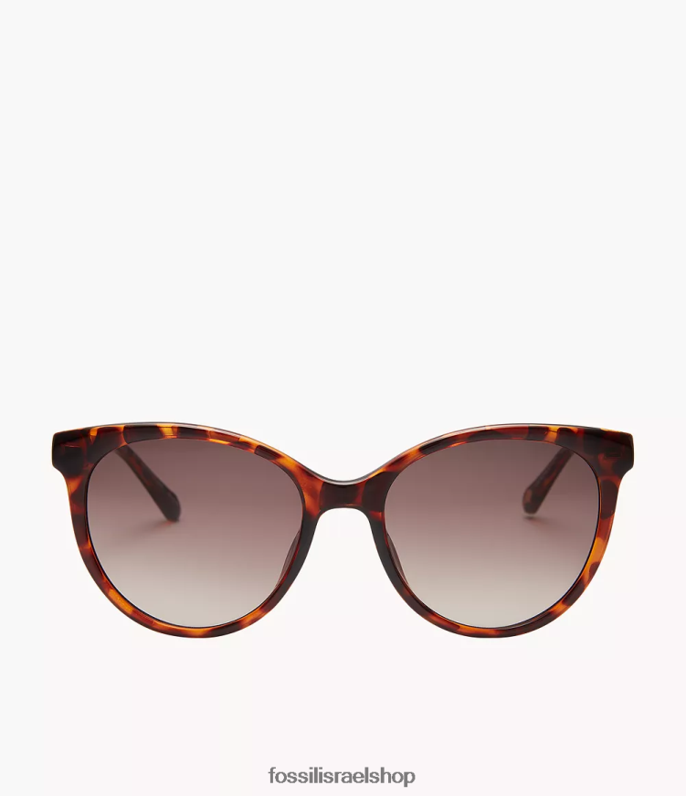 Fossil נשים משקפי שמש עגולים של רילי L8J0B61976 אבזר חום