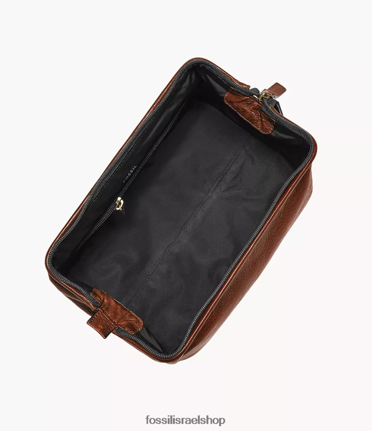 Fossil גברים ערכת גילוח ממוסגרת לנסיעות L8J0B62015 תיק קוניאק
