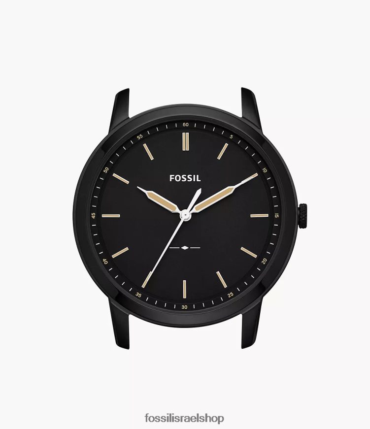 Fossil גברים מארז השעון הדק המינימליסטי בעל שלוש ידיים L8J0B62046 אבזר שָׁחוֹר