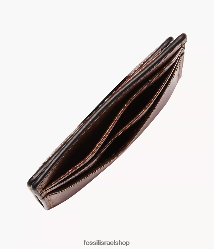 Fossil גברים מארז כרטיס אנדרו L8J0B62049 ארנק קוניאק