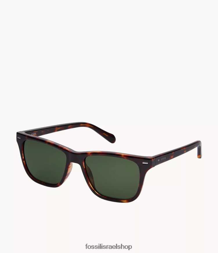 Fossil גברים משקפי שמש מלבניים בארות L8J0B62060 אבזר ירוק