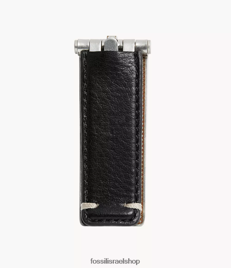 Fossil גברים קליפ כסף מתנה L8J0B62071 אבזר שָׁחוֹר