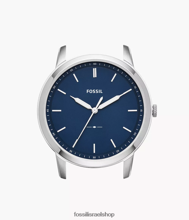 Fossil גברים מארז השעון הדק המינימליסטי בעל שלוש ידיים L8J0B62073 אבזר כְּחוֹל