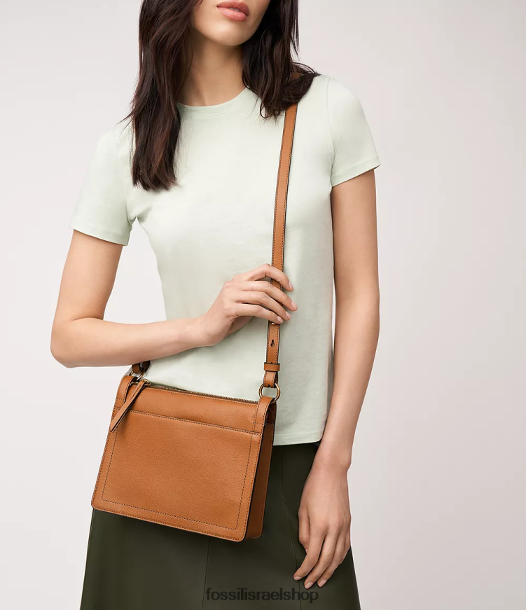 Fossil נשים טארין מוצלב L8J0B6287 תיק חום