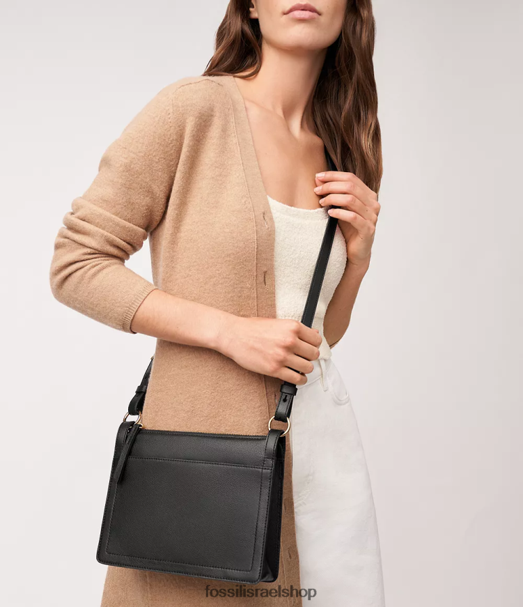 Fossil נשים טארין מוצלב L8J0B6292 תיק שָׁחוֹר