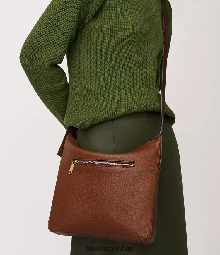 Fossil נשים ססיליה רוכסן עליון L8J0B6311 תיק חום