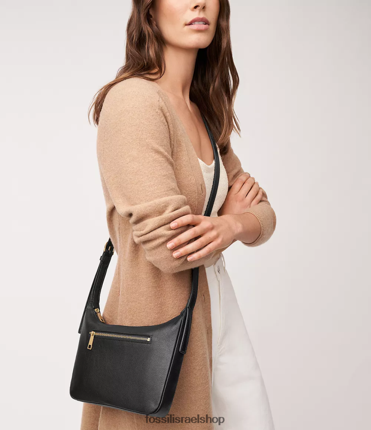 Fossil נשים ססיליה מוצלב קטן L8J0B6318 תיק שָׁחוֹר