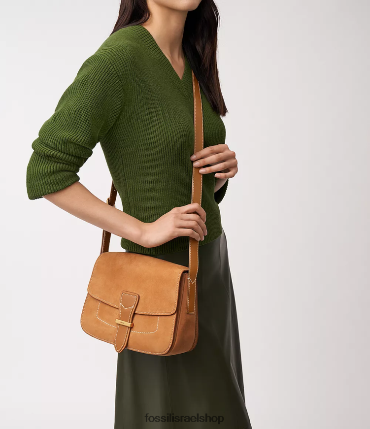 Fossil נשים דש טרמונט מוצלב L8J0B6319 תיק לְהִשְׁתַזֵף