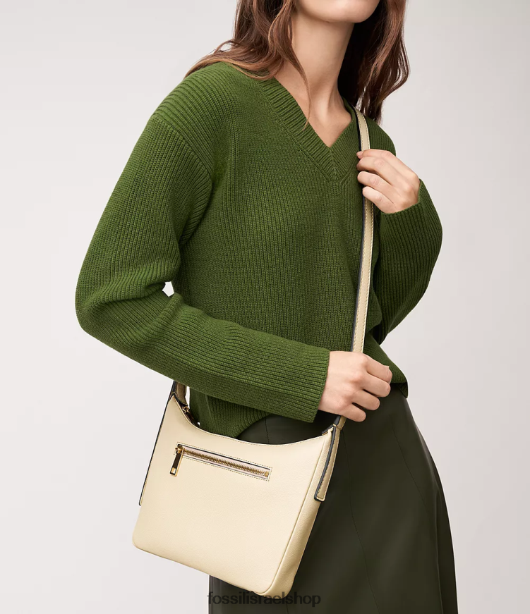 Fossil נשים ססיליה מוצלב קטן L8J0B6321 תיק לבן