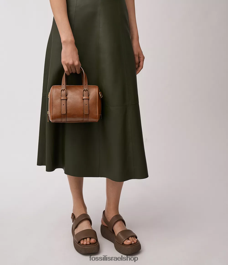 Fossil נשים ילקוט מיני של קארלי L8J0B6340 תיק חום