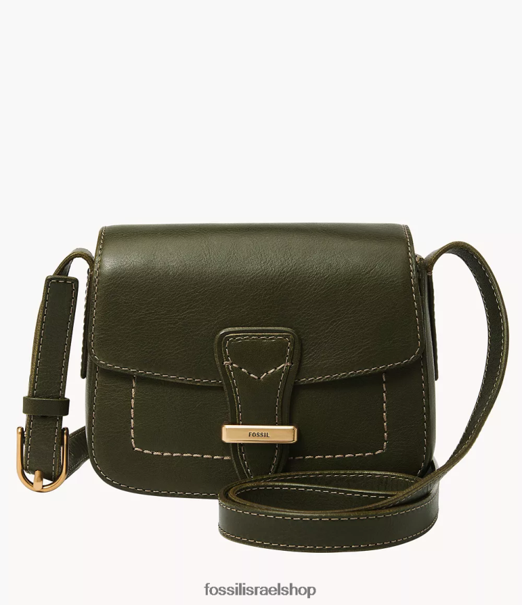 Fossil נשים טרמונט דש קטן מוצלב L8J0B6345 תיק זית