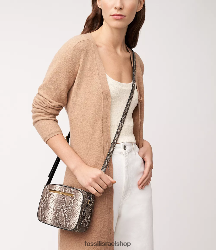 Fossil נשים תיק מצלמה של ליזה L8J0B6352 תיק הדפס נחש