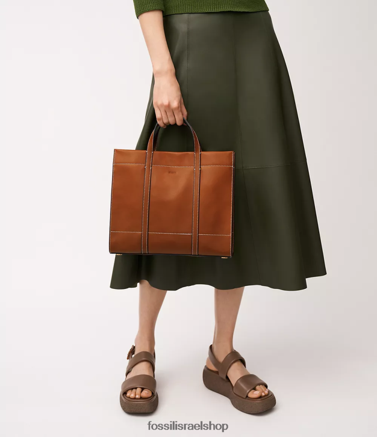 Fossil נשים כרמן קונה L8J0B6361 תיק חום