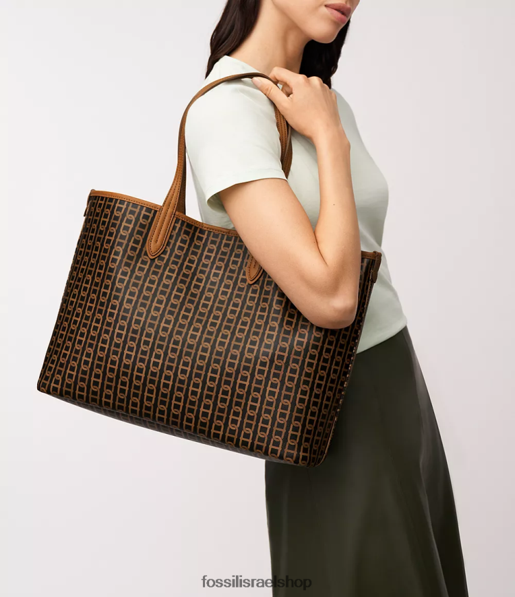 Fossil נשים תיק וויליאמסון L8J0B6366 תיק חום כהה