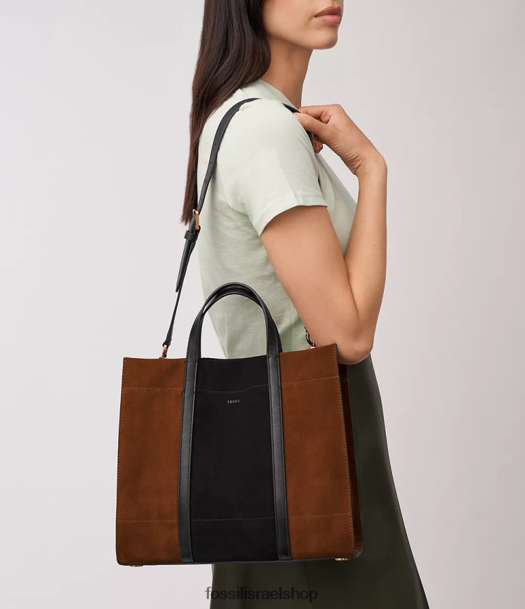 Fossil נשים תיק גדול של כרמן L8J0B6367 תיק חום