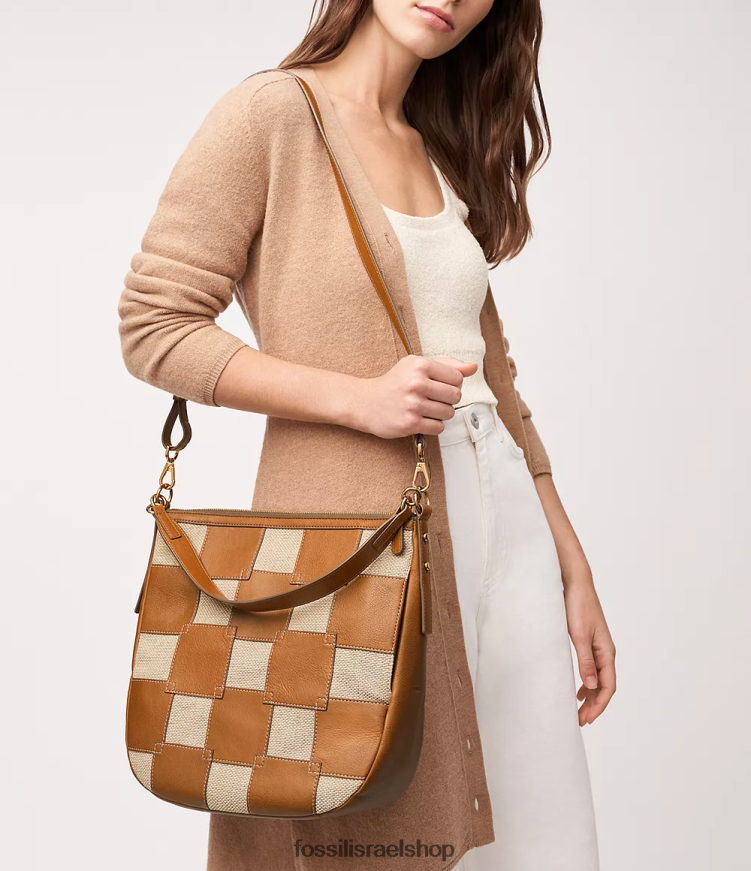 Fossil נשים ג'ולי נווד L8J0B6372 תיק חום בהיר