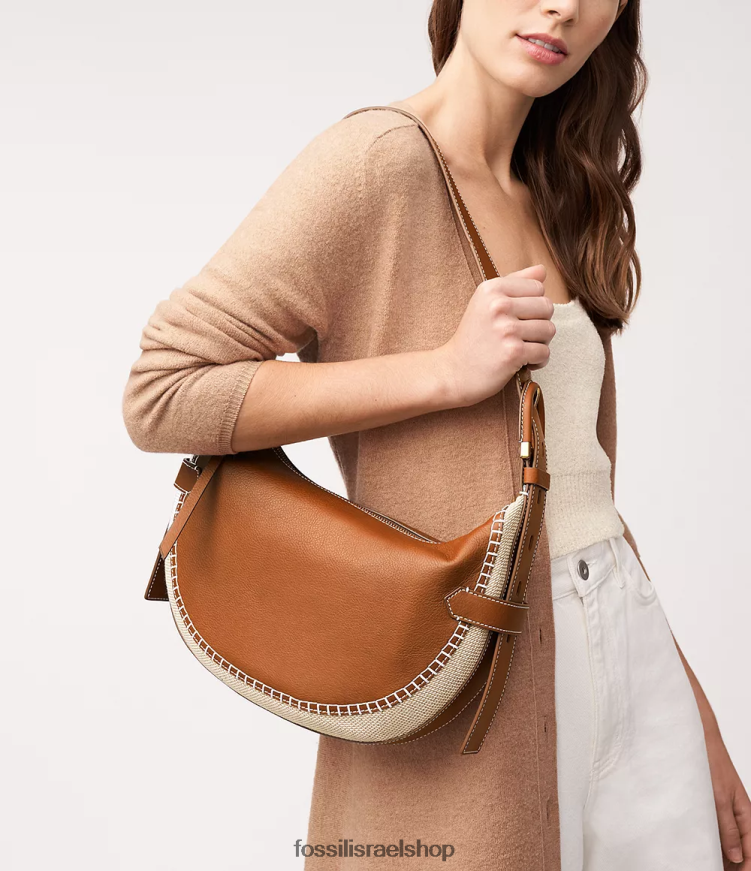 Fossil נשים הארוול נווד L8J0B6386 תיק אוּכָּף