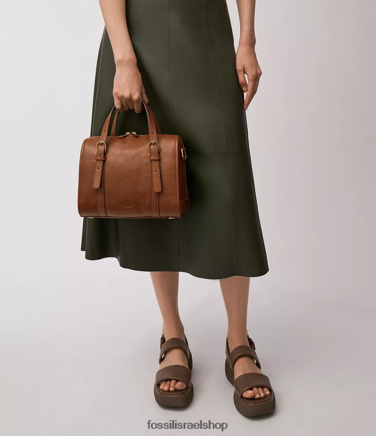 Fossil נשים ילקוט קרלי L8J0B6396 תיק חום