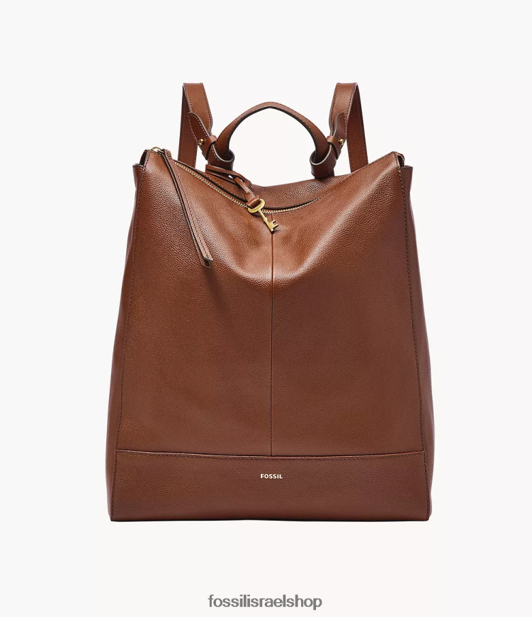 Fossil נשים תיק גב אלינה להמרה L8J0B6404 תיק חום