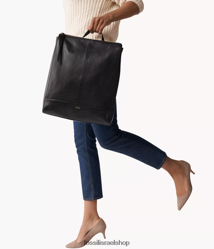 Fossil נשים תיק גב אלינה להמרה L8J0B6416 תיק שָׁחוֹר