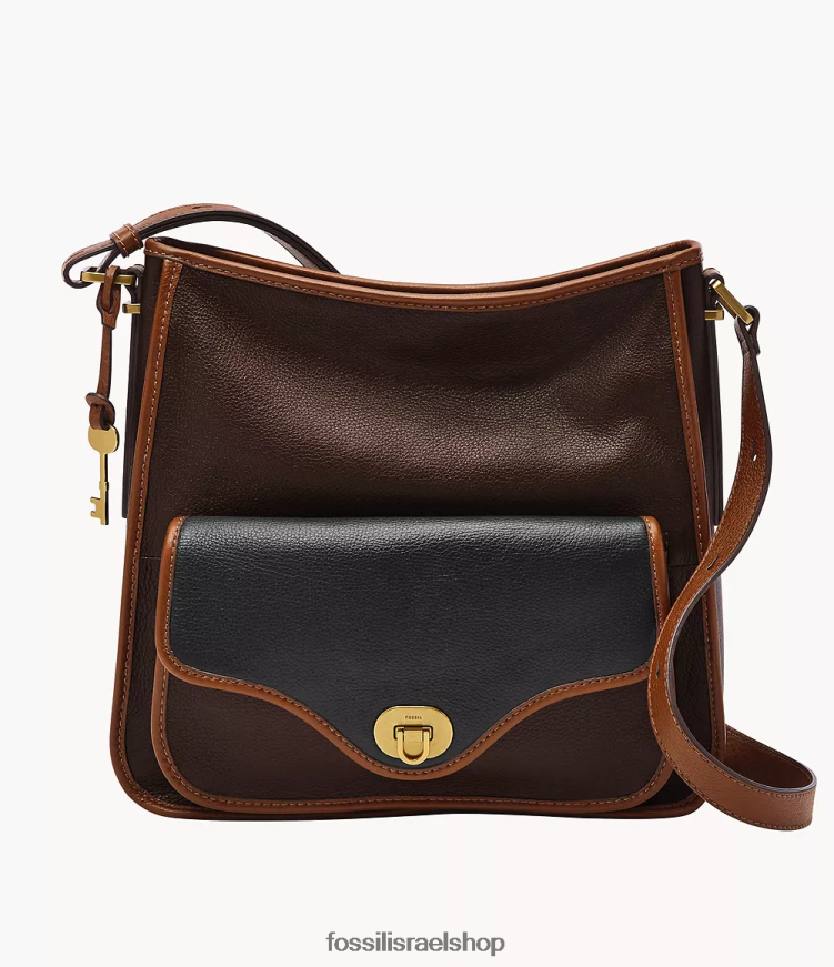 Fossil נשים נווד מורשת L8J0B6423 תיק חום כהה