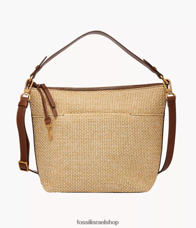 Fossil נשים ג'וליאנה נווד גדול L8J0B6428 תיק לבן