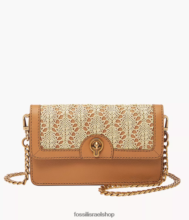 Fossil נשים ארנק איינסלי על שרשרת עם נעילת סיבוב L8J0B6439 תיק גָמָל