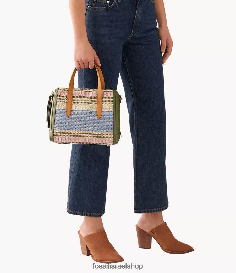 Fossil נשים ילקוט סידני L8J0B6442 תיק פסים