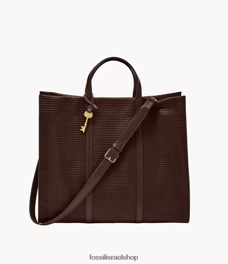 Fossil נשים כרמן תיק L8J0B6448 תיק חום כהה